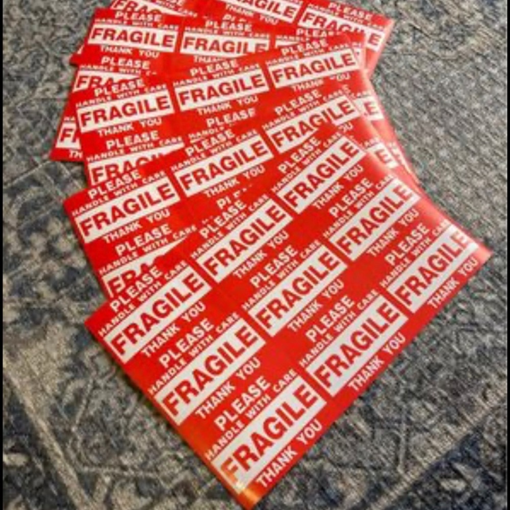 Lot of FRAGILE shipping Stickers
